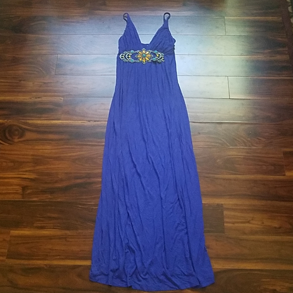 NWOT Forever 21 jeweled belted purple maxi dress